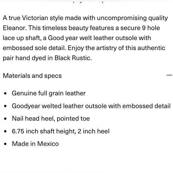 Victorian style leather boots - size 8 - Picture 7 of 7